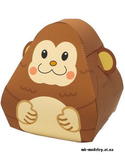 №9413 - Roly-poly Monkey (Canon) из бумаги