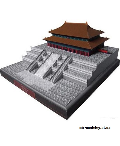 №9683 - Forbidden City, China (Canon) из бумаги — развертка из бумаги