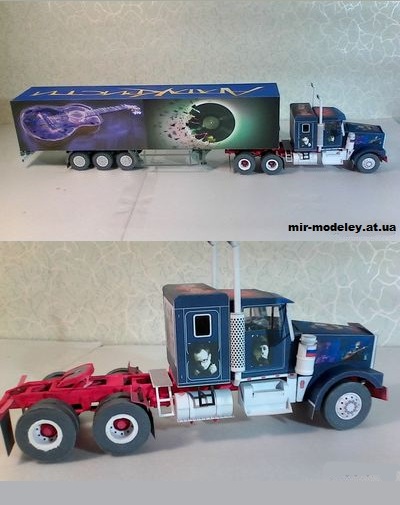 №9881 - Kenworth W900 Агата Кристи с полуприцепом Kogel (Перекрас PK Graphica 09, 55) из бумаги