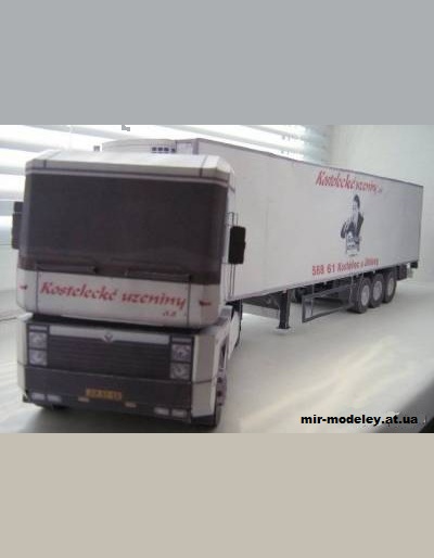 №9895 - Renault Magnum с прицепом [PK Graphica 025] из бумаги