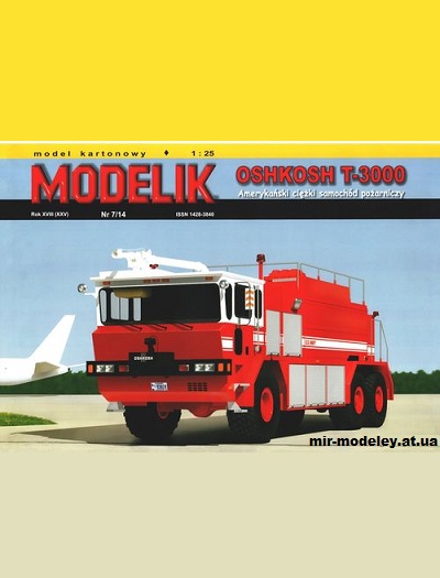 №9842 - Oshkosh T-3000 (Modelik 7/2014) из бумаги — скачать развертку из бумаги