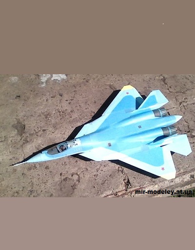 №9863 - ПАК ФА Т-50-1 / PAK FA T-50-1 (Перекрас Orlik 093) из бумаги