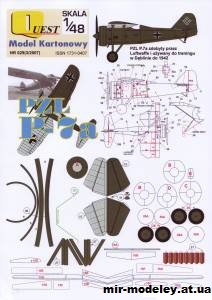 №9952 - PZL P-7a (Quest 029) из бумаги