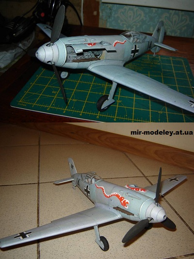 Сборка бумажной модели Messerschmitt Me-209 V4 [Modelik 2006-15] — сборка модели