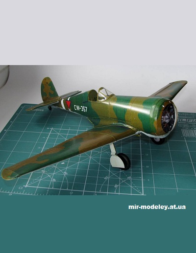 Сборка бумажной модели Curtiss CW-21 "Demon" [MPModel 14] — сборка модели