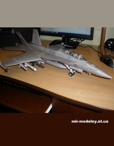 Сборка бумажной модели FA-18F Super Hornet [Modelik 2006-03] — сборка модели