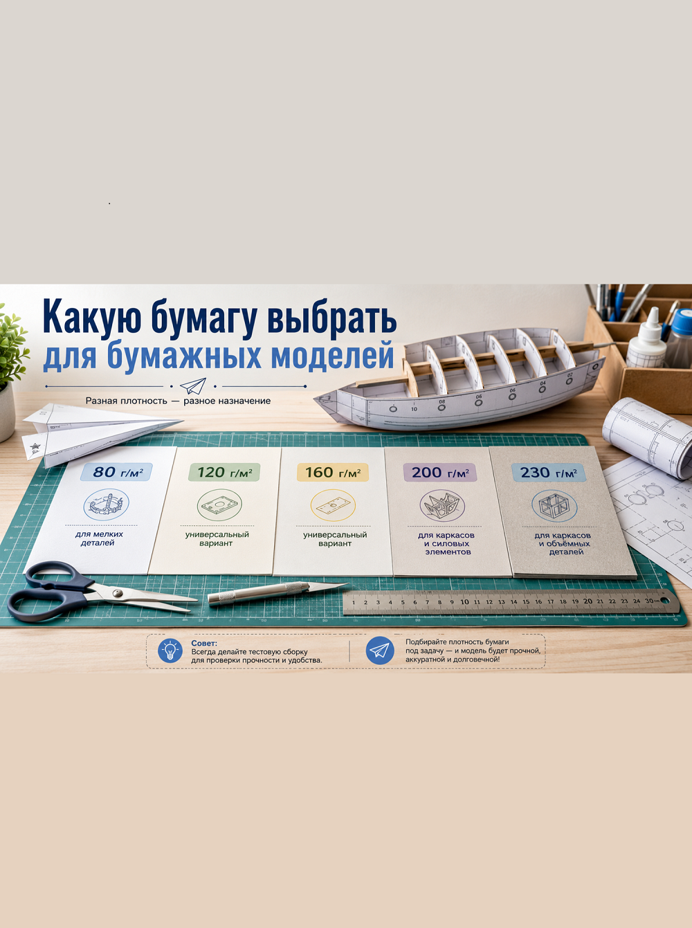 Какую бумагу выбрать для бумажных моделей