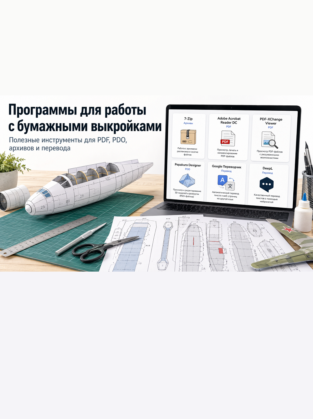 Программы, необходимые для сборки бумажных моделей